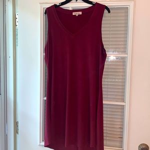Suede tank top dress -Boutique